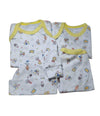 Ajuar estampado 5 piezas vestuario de bebé Ternura Circo Amarillo 